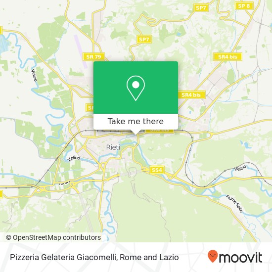 Pizzeria Gelateria Giacomelli map