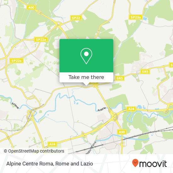 Alpine Centre Roma map