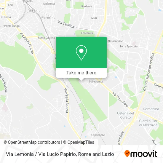 Lemonia Street / Lucio Papirio Street map