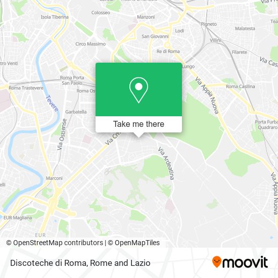 Discoteche di Roma map
