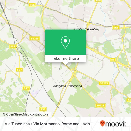 Via Tuscolana / Via Mormanno map