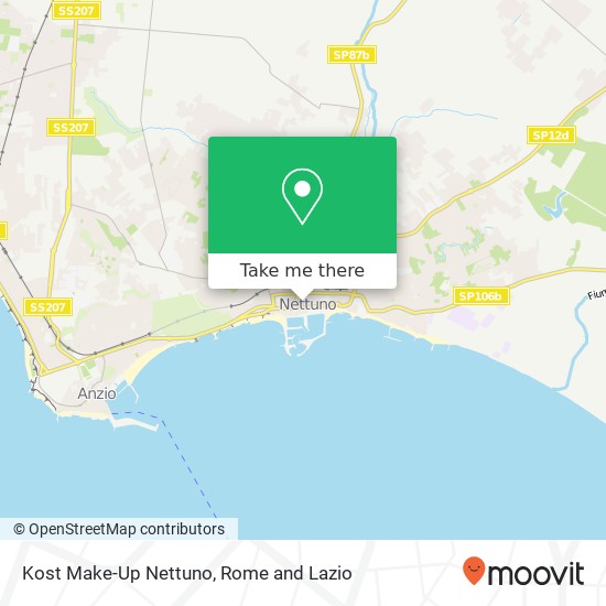 Kost Make-Up Nettuno map