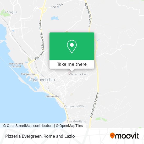 Pizzeria Evergreen map