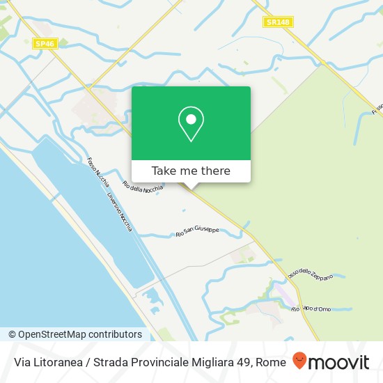 Via Litoranea / Strada Provinciale Migliara 49 map