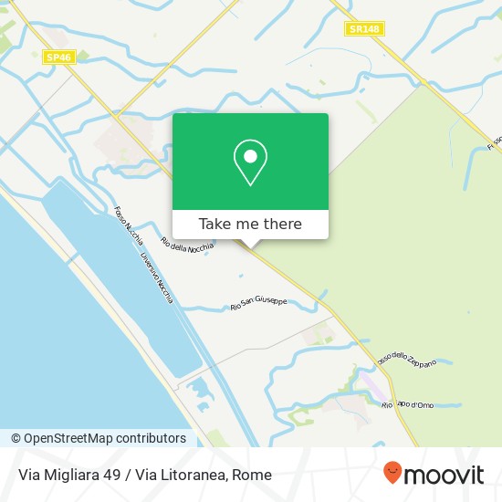 Via Migliara 49 / Via Litoranea map