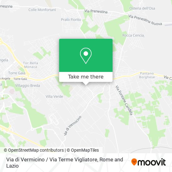 Via di Vermicino / Via Terme Vigliatore map