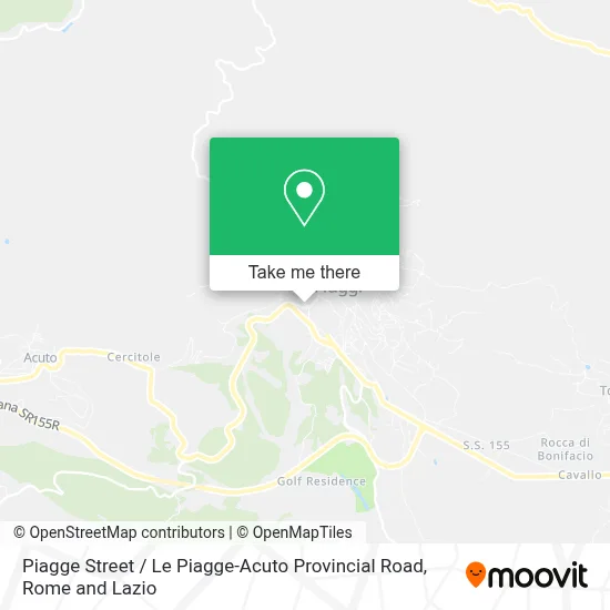 Piagge Street / Le Piagge-Acuto Provincial Road map