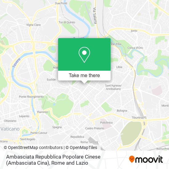Ambasciata Repubblica Popolare Cinese (Ambasciata Cina) map