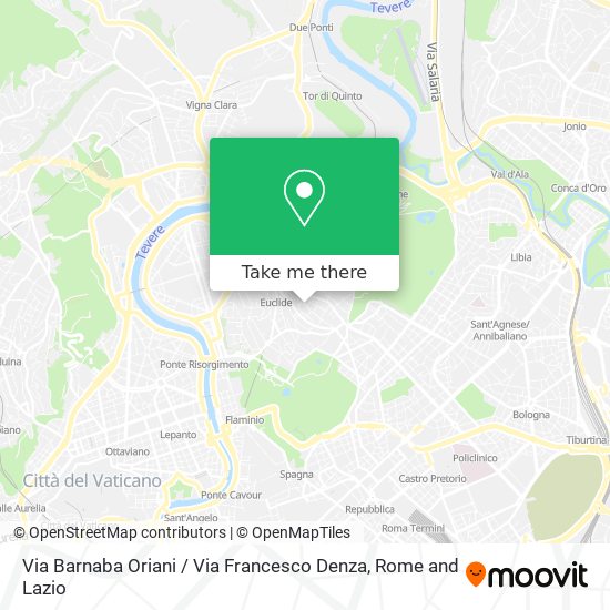 Via Barnaba Oriani / Via Francesco Denza map