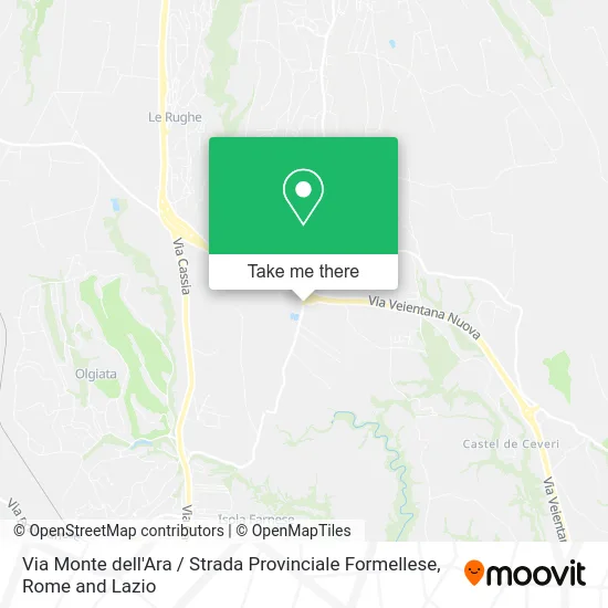 Monte dell'Ara Street / Formellese Provincial Road map