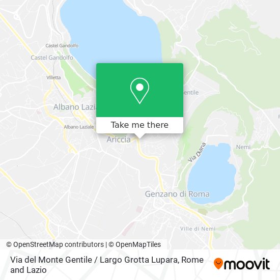 Via del Monte Gentile / Largo Grotta Lupara map