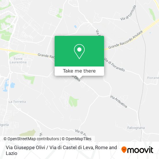 Via Giuseppe Olivi / Via di Castel di Leva map