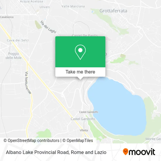 Albano Lake Provincial Road map