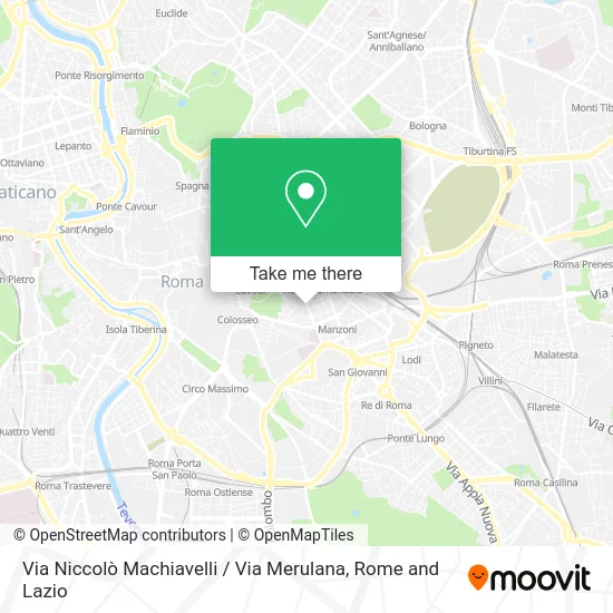 Via Niccolò Machiavelli / Via Merulana map