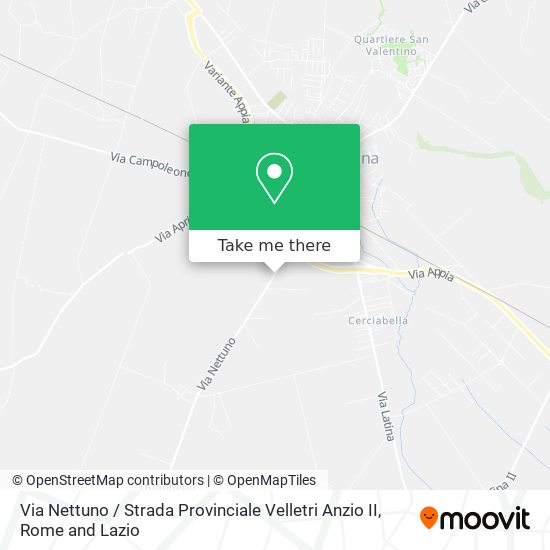 Via Nettuno / Strada Provinciale Velletri Anzio II map