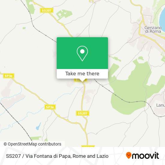 SS207 / Via Fontana di Papa map