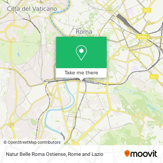 Natur Belle Roma Ostiense map