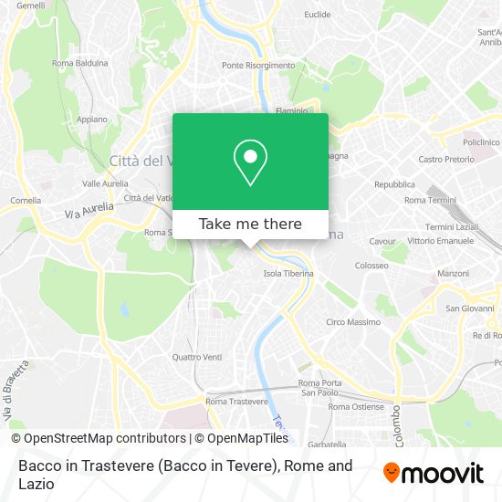 Bacco in Trastevere (Bacco in Tevere) map