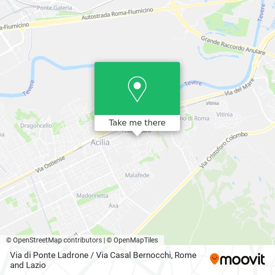 Via di Ponte Ladrone / Via Casal Bernocchi map