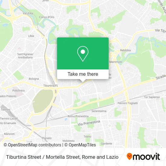Tiburtina Street / Mortella Street map