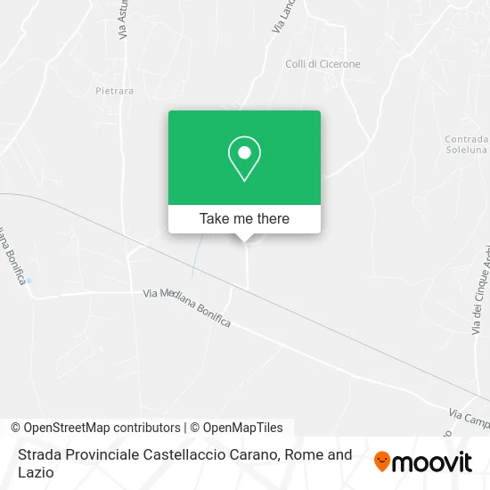 Provincial Road Castellaccio Carano map