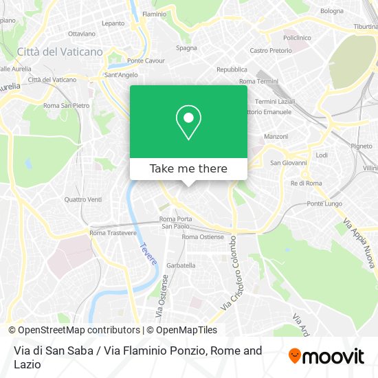 Via di San Saba / Via Flaminio Ponzio map