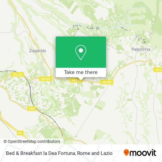 Bed & Breakfast la Dea Fortuna map