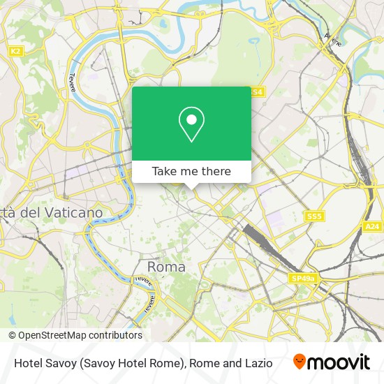 Hotel Savoy (Savoy Hotel Rome) map