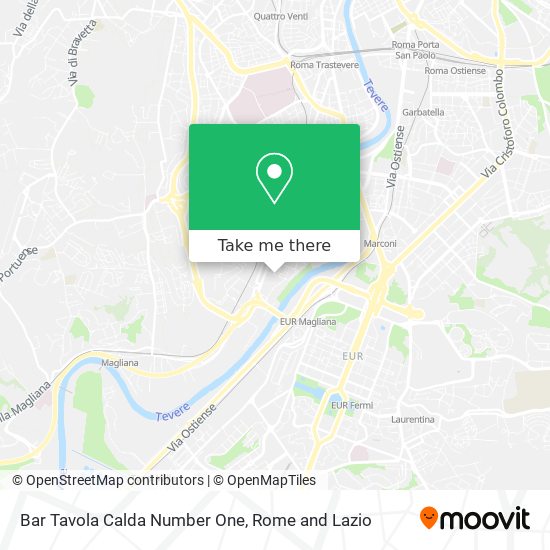 Bar Tavola Calda Number One map