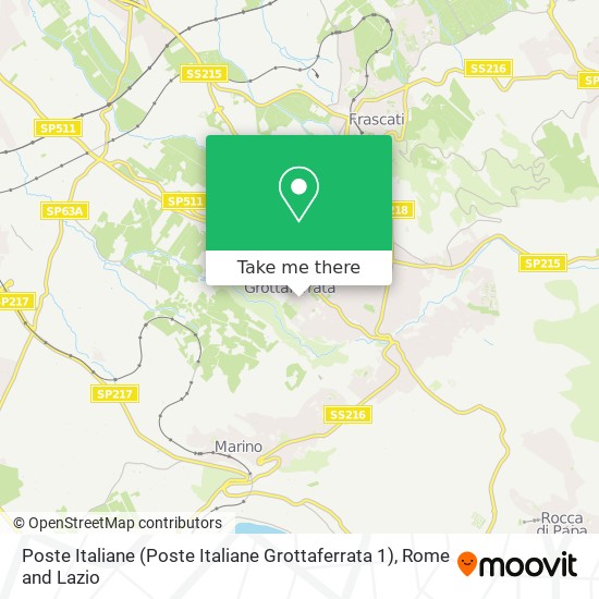 Poste Italiane (Poste Italiane Grottaferrata 1) map
