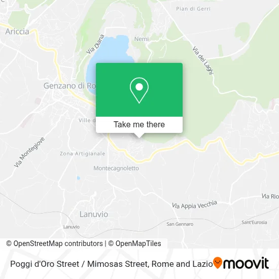 Poggi d'Oro Street / Mimosas Street map