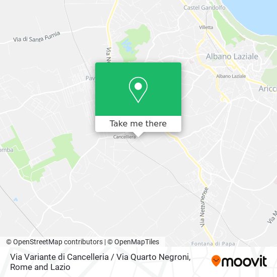 Via Variante di Cancelleria / Via Quarto Negroni map