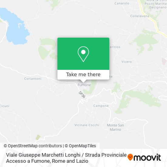 Viale Giuseppe Marchetti Longhi / Strada Provinciale Accesso a Fumone map