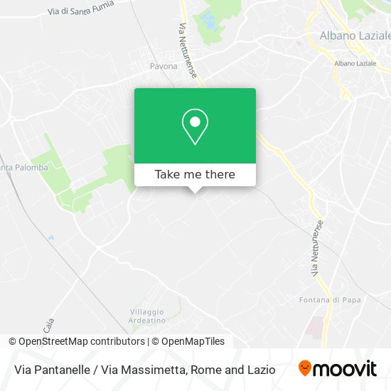 Via Pantanelle / Via Massimetta map