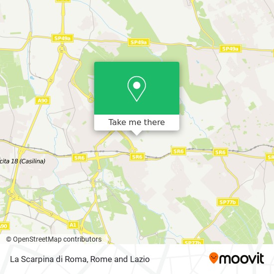 La Scarpina di Roma map