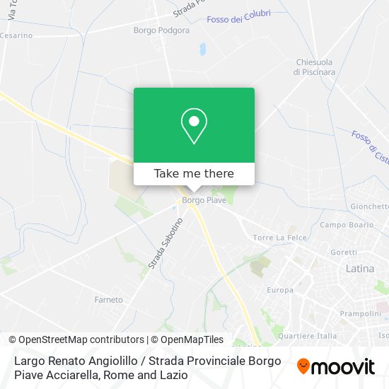 Largo Renato Angiolillo / Strada Provinciale Borgo Piave Acciarella map