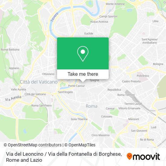 Via del Leoncino / Via della Fontanella di Borghese map