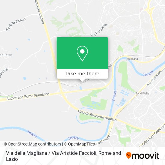 Via della Magliana / Via Aristide Faccioli map