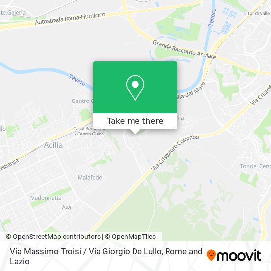 Via Massimo Troisi / Via Giorgio De Lullo map