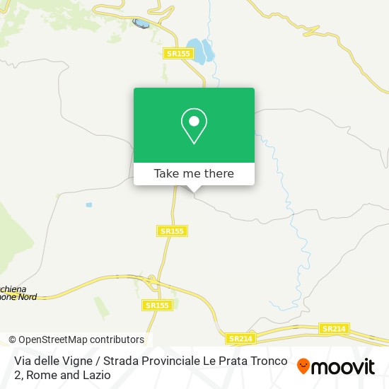 Via delle Vigne / Strada Provinciale Le Prata Tronco 2 map