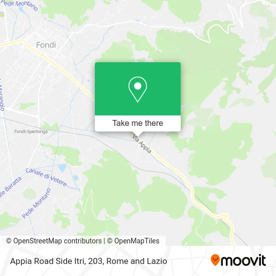 Appia Road Side Itri, 203 map