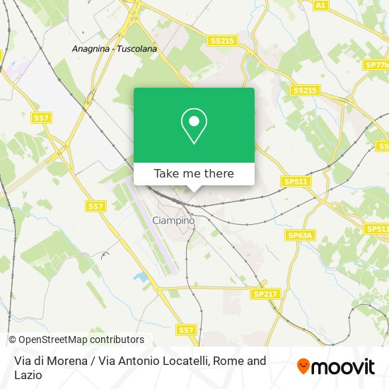 Via di Morena / Via Antonio Locatelli map