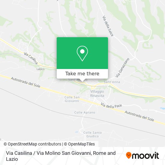 Via Casilina / Via Molino San Giovanni map