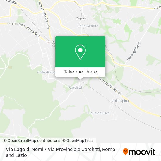 Via Lago di Nemi / Via Provinciale Carchitti map