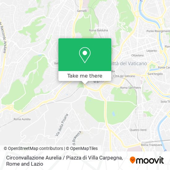 Circonvallazione Aurelia / Piazza di Villa Carpegna map