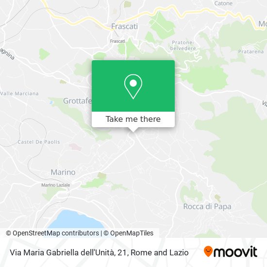 Via Maria Gabriella dell'Unità, 21 map