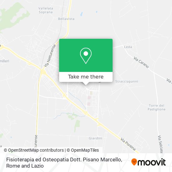 Fisioterapia ed Osteopatia Dott. Pisano Marcello map
