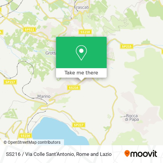 SS216 / Via Colle Sant'Antonio map