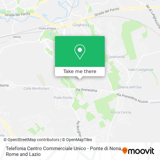 Telefonia Centro Commerciale Unico - Ponte di Nona map