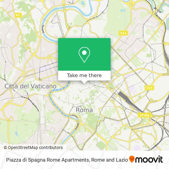 Piazza di Spagna Rome Apartments map